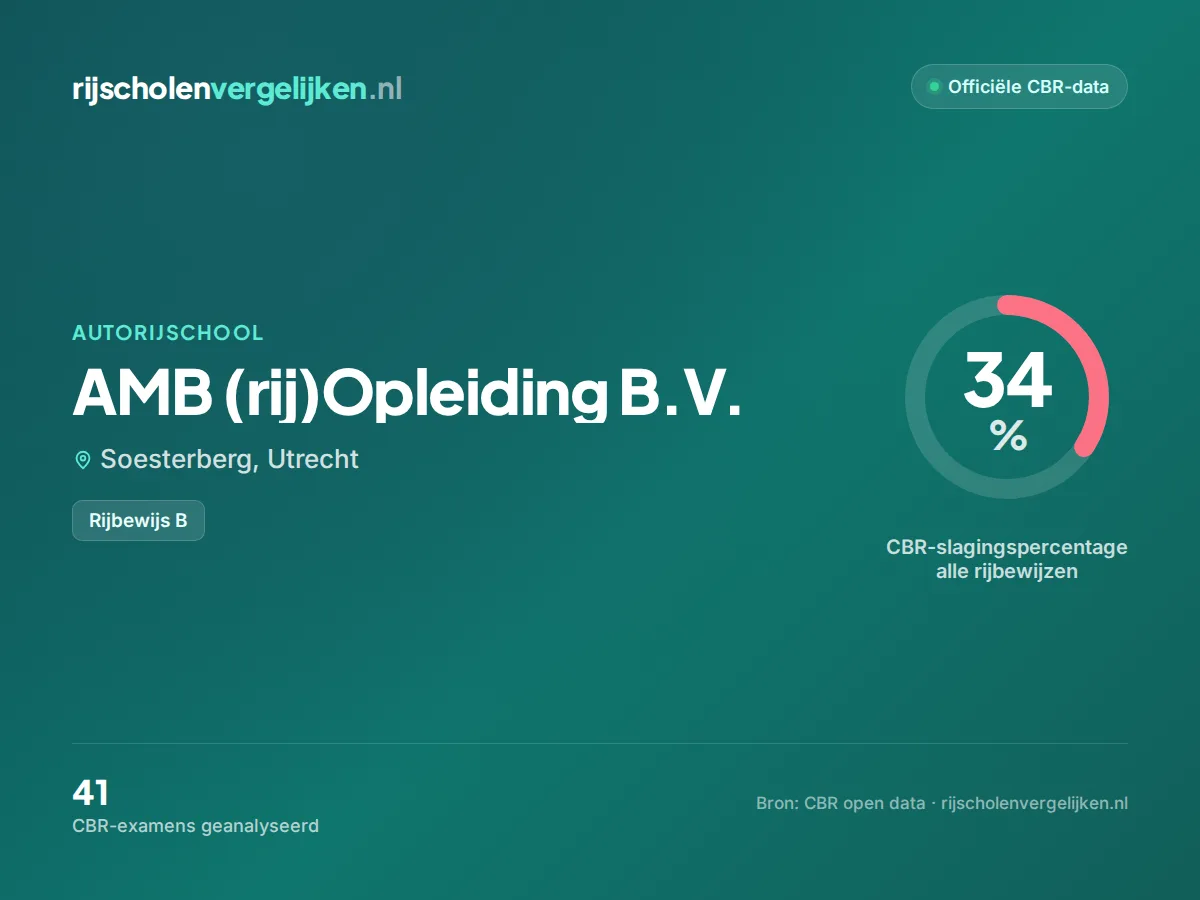 Statistiekkaart AMB (rij)Opleiding B.V.