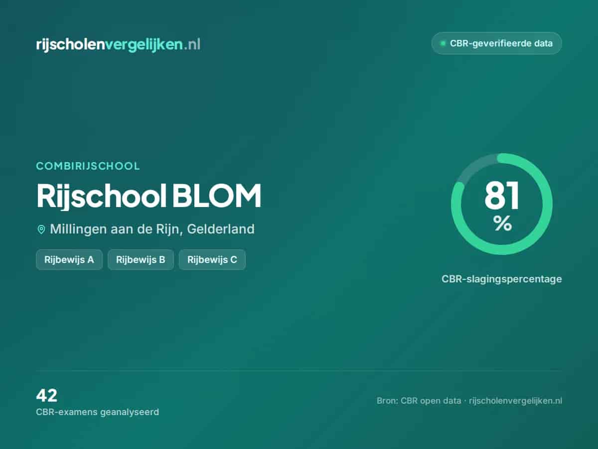 Statistiekkaart Rijschool BLOM