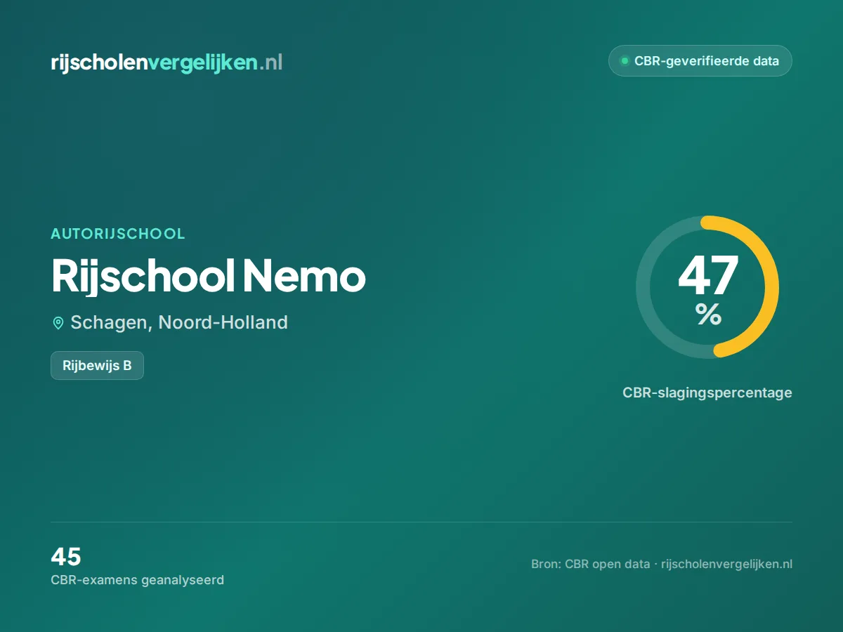 Statistiekkaart Rijschool Nemo