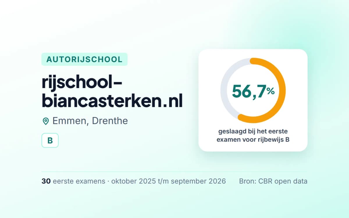 Statistiekkaart rijschool-biancasterken.nl